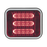 Luz perimetral LED PriZm ™ II de 7x9 con bisel, lente y LED de color rojo