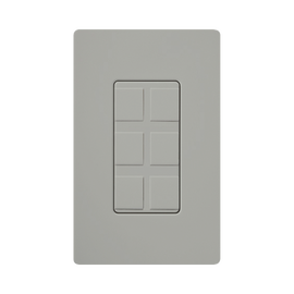 Placa de 6 puertos color gris