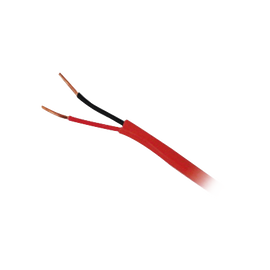Retazo de 35 metros de alambre,18 AWG, 2 conductores, tipo FPL, de color rojo para aplicaciones en sistemas de detección de incendio y sistemas de evacuación.