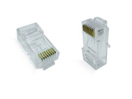 CONECTOR RJ45 PARA CABLE UTP CAT6, RJ45-CAT6 DE 8 PINES, VELOCIDAD DE HASTA 1000MBPS