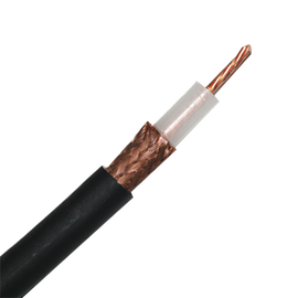 Retazo de 1 Metro de Cable RG213U con blindaje de malla trenzada de cobre 97%, aislamiento de polietileno.