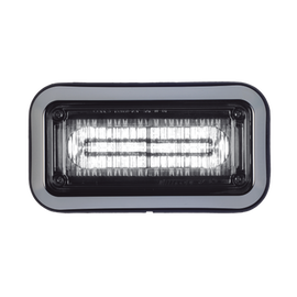 Luz d/ advertencia prizm ii c/ bizel 7x3 in lente claro color claro
