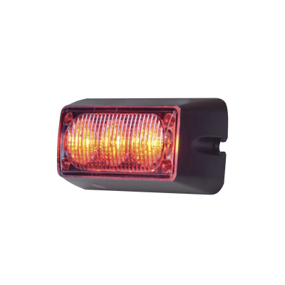 Luz Auxiliar Brillante con 3 LEDs, Color Rojo, Mica Transparente