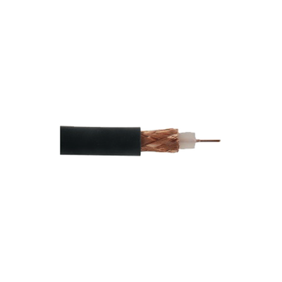 Retazo de 75 Metros de Cable Coaxial RG-59/U, 75 Ohm, Núcleo de Acero Revestido-Cobre, Blindaje en Malla Cobre-Trenzado, Aislante-Polietileno, Forro de PVC.​