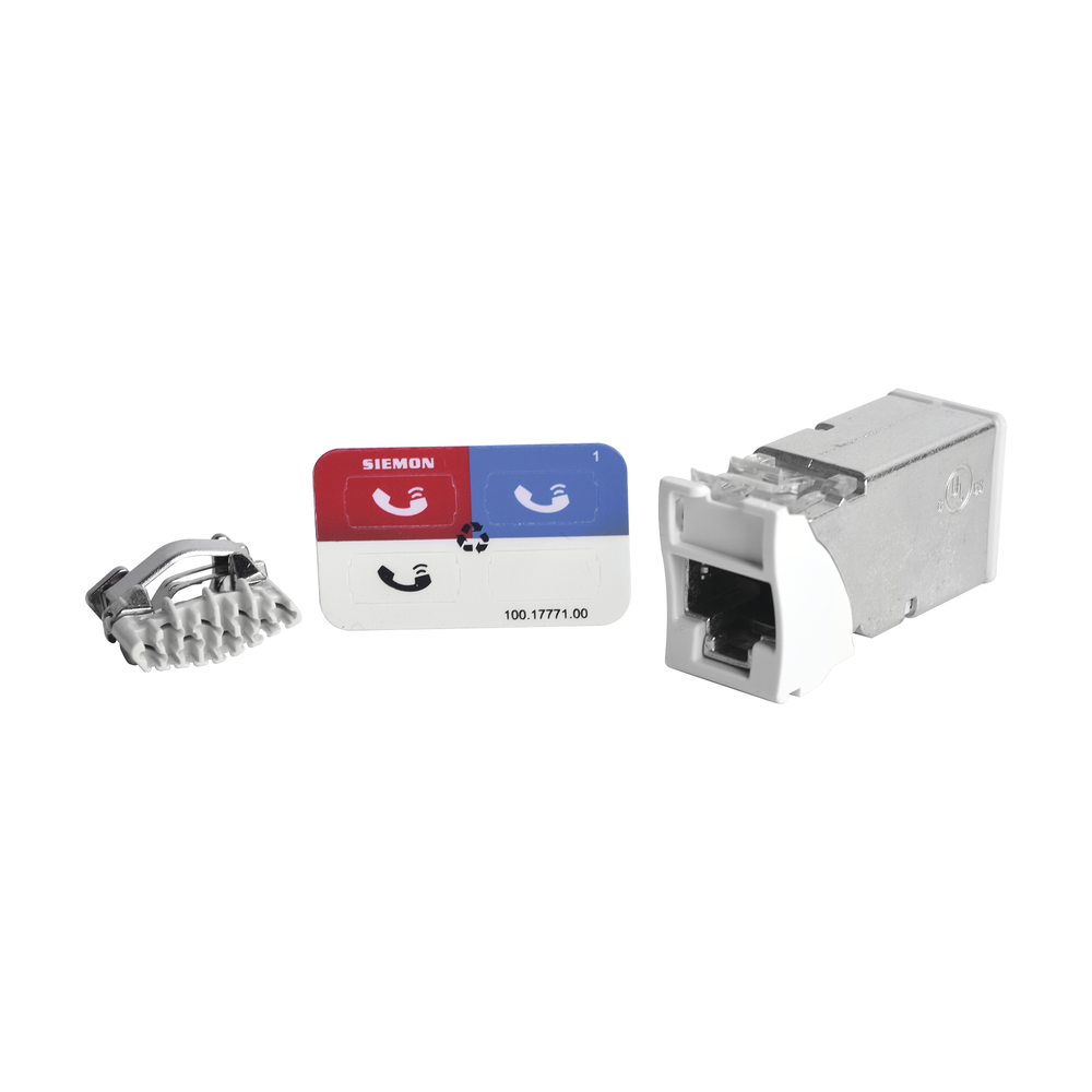 Jack Z-MAX Cat6A, Blindado, Montaje híbrido en Placa de Pared (Plano y Angulado), Color Blanco, Versión Bulk (Sin Empaque Individual) Jack Z-MAX Cat6A, Blindado, Montaje híbrido en Placa de Pared (Plano y Angulado), Color Blanco, Versión Bulk (Sin Empaque Individual)