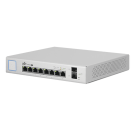 Switch UniFi Administrable de 8 Puertos Gigabit PoE+ 802.3at/af y PoE Pasivo 24V.