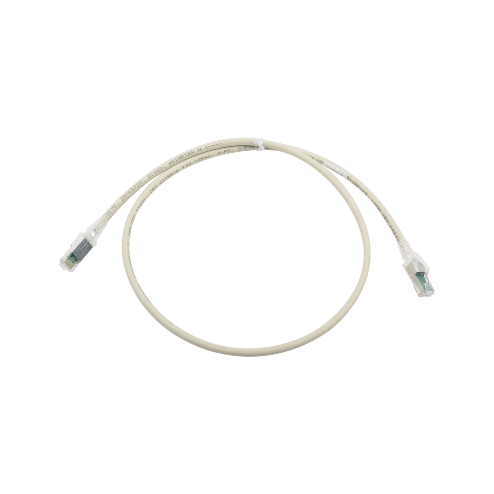 Patch Cord Z-MAX Cat6A S/FTP, CM/LS0H, 3ft, Color Gris, Versión Bulk (Sin Empaque Individual)