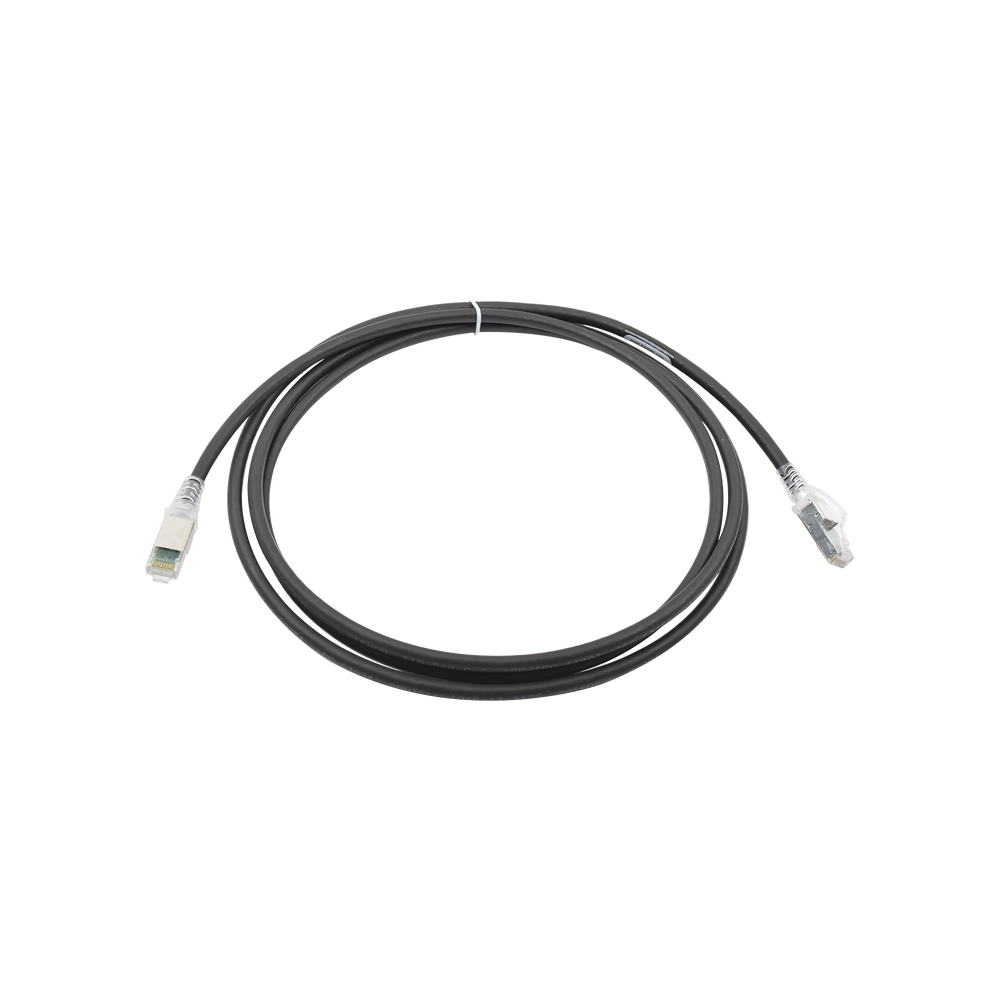 Patch Cord Z-MAX Cat6A S/FTP, CM/LS0H, 7ft, Color Negro, Versión Bulk (Sin Empaque Individual)