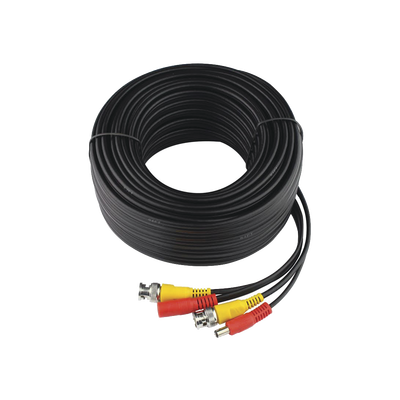 Cable coaxial ( BNC RG59 ) + Alimentación / SIAMÉS / 30 Metros / 100 % COBRE / Para Cámaras 4K  / Uso interior y exterior