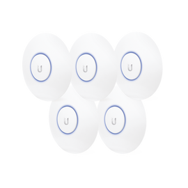Paquete de 5 Access Point UniFi, doble banda 802.11ac, MIMO 2X2, soporta 100 clientes, hasta 867 Mbps, para interior, PoE 802.3af.