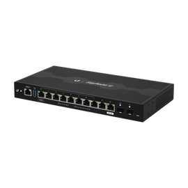 EdgeRouter 12, con 10 puertos 10/100/1000 Mbps + 2 puertos SFP, con funciones avanzadas de ruteo