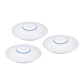 Paquete de 3 Access Point UniFi 802.11ac Wave 2, MU-MIMO4X4 con antena Beamforming, hasta 1.7 Gbps, para interior PoE 802.3af, soporta 200 clientes, No incluyen PoE&acute;s