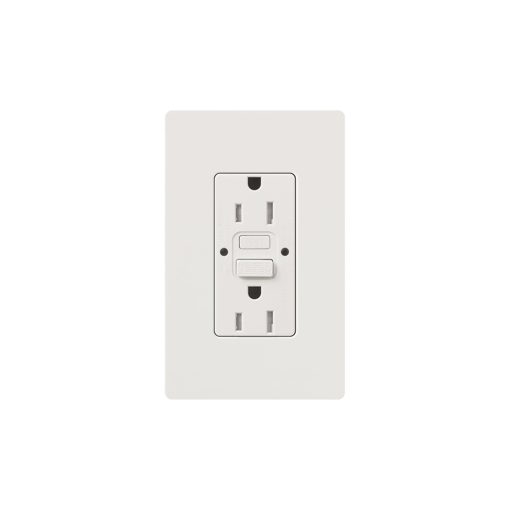 Tomacorriente, receptaculo color blanco,125V 15A resistente a manipulaciones.