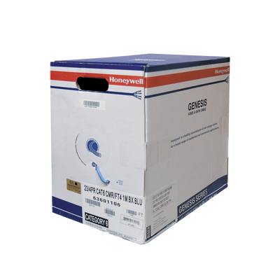 Bobina de Cable de 305 Metros / UTP Cat6 Riser / Color Azul / UL, CMR, Probado a 350 Mhz / Para Aplicaciones de CCTV, Redes de Datos IP Megapixel / Control rs485