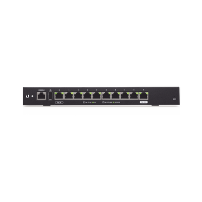 EdgeRouter 10X, con 10 puertos 10/100/1000 Mbps, con PoE Pasivo 24 V Passthrough