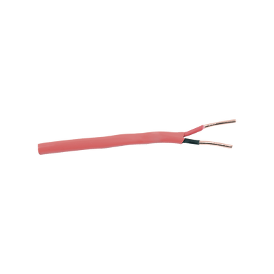Bobina de Alambre de 305 Metros / 2x14 AWG / Tipo FPLR-CL3R / Color Rojo / Para Aplicaciones en Paneles de Detección de Incendio y Sistemas de Evacuación