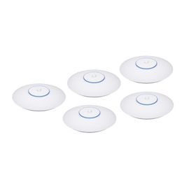 Paquete de 5 Access Point UniFi 802.11ac Wave 2, MU-MIMO4X4 con antena Beamforming, hasta 1.7 Gbps, para interior PoE 802.3af, soportan 200 clientes, No incluyen PoE´s