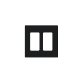 Placa de pared 2 espacio, para atenuador (dimmer), switch ó control remoto PICO inalámbrico.