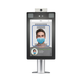 Lector de Rostros / Detección de temperatura corporal / SIN CONTACTO  / Acepta Selfies / Reconocimiento a 2.5 metros / ADMS GRATIS / Montaje de Poste