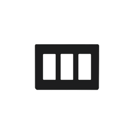 Placa de pared 3 espacio, para atenuador (dimmer), switch ó control remoto PICO inalámbrico.