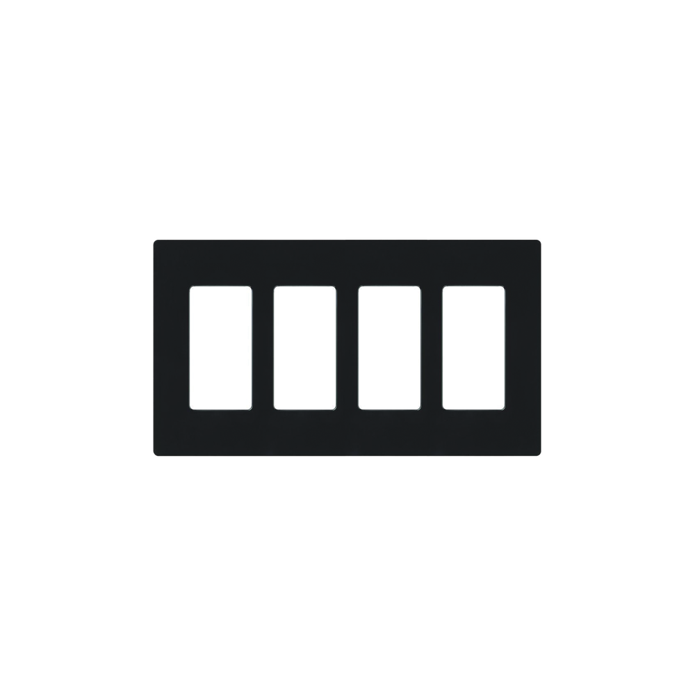 Placa de pared 4 espacio, para atenuador (dimmer), switch ó control remoto PICO inalámbrico.