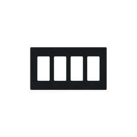 Placa de pared 4 espacio, para atenuador (dimmer), switch ó control remoto PICO inalámbrico.