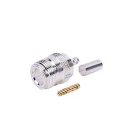 Conector N Hembra de anillo plegable para cables RG-142/U, LMR-195. Conector N Hembra de anillo plegable para cables RG-142/U, LMR-195.
