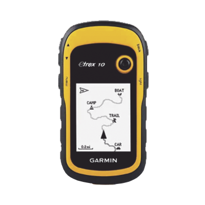GPS portátil eTrex10 con mapa base precargado.