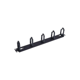 Organizador de cables con 5 anillos, 1U, 19