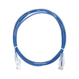 Cable de Parcheo Slim UTP Cat6 - 2 m Azul Diámetro Reducido (28 AWG)