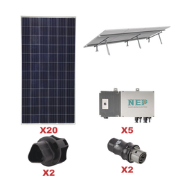 Kit Solar para interconexión de 5.5 kW de Potencia, 110 Vca con Micro Inversores y Paneles Policristalinos