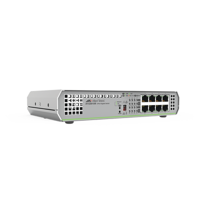 Switch Gigabit No Administrable, 8 Puertos 10/100/1000 Mbps fuente de alimentación interna