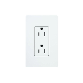Tomacorriente receptáculo convencional  120V, 15A, color blanco.