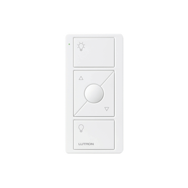 Control remoto PICO 3 botones encender/apagar, subir/bajar intensidad, color blanco, complemente con un atenuador Caseta, RA2, RadioRa2.