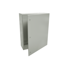 Gabinete de Acero IP66 Uso en Intemperie (800 x 1200 x 400 mm) con Placa Trasera Interior Metálica y Compuerta Inferior Atornillable (Incluye Chapa y Llave).