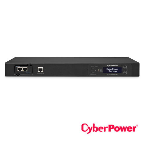 PDU ATS (Fuente Redundante Auto-transferible) Monitoreable, Para Distribución de Energía, 2 Entradas 120 Vca NEMA5-15P, Con 10 Salidas NEMA 5-15R, Horizontal 19in, 1UR