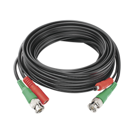 Cable Coaxial armado con conector BNC y Alimentación, longitud de 5m, Optimizado para HD ( TurboHD, HD-SDI, AHD )