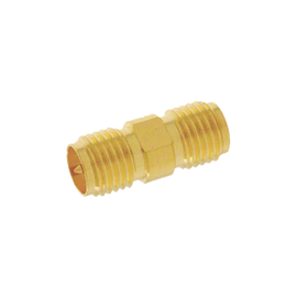 Adaptador Barril de conector SMA Hembra a SMA Hembra Inverso, Oro / Oro / Teflón.