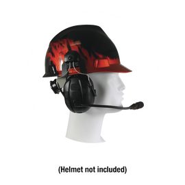 Orejeras duales inalámbricas para montar en casco compatible con adaptadores PRYME BLU, radio y dispositivos bluetooth, con función de PTT y para contestar celulares.
