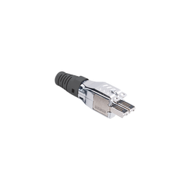 Plug TERA de 4 pares, Compatible con cable solido de 0.64 - 0.55mm (22 - 23 AWG)  S/FTP y F/FTP, Color negro