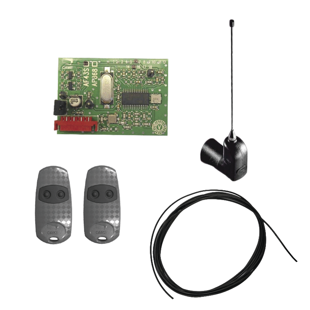 Kit Receptor inalámbrico con antena / Hasta 45M en linea de vista / INCLUYE dos controles  y 3 metros de cable RG58 para la antena
