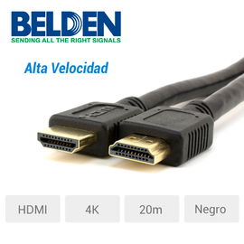 CABLE VIDEO HDMI BELDEN HDE020MB ALTA VELOCIDAD, 4K, 20 MTR NEGR CABLE VIDEO HDMI BELDEN HDE020MB ALTA VELOCIDAD, 4K, 20 MTR NEGR