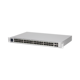 UniFi Switch USW-Pro-48, Capa 3 de 48 puertos Gigabit RJ-45 + 4 puertos 1/10G SFP+, pantalla informativa
