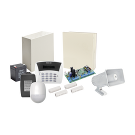 Kit de Alarma PIMA Hunter6  todo Incluido. Batería, Transformador, Sirena, Teclado, 2 Contactos Magneticos y un sensor de Movimiento