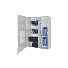 Fuente de poder DUAL ALTRONIX de 12 Vcd @ 9.3 Amper, y 24 Vcd @ 9.6 Amper con 16 salidas, con capacidad de respaldo, para aplicaciones de control de acceso, alarmas, CCTV, con voltaje de entrada en 120 Vca