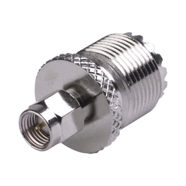Adaptador en Línea, de Conector SMA Macho a UHF Hembra (SO-239), Níquel/ Oro/ Teflón.