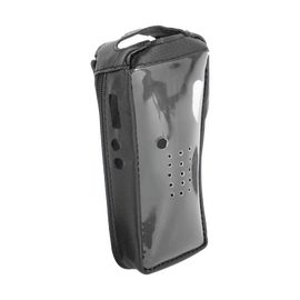 Funda Reforzada de piel con frente transparente para radios TK-2212, TK-2212L, TK-3212 y TK-3212L.