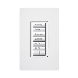 (RadioRA2) Teclado Seetouch Hibrido 6 botones, 2 botones subir/bajar, programe escenas diferentes en cada botón,puede instalarse en un interruptor de luz.