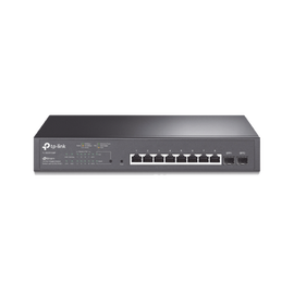 Switch PoE JetStream SDN Administrable 8 puertos 10/100/1000 Mbps + 2 puertos SFP, 8 puertos PoE, 150W, administración centralizada OMADA SDN