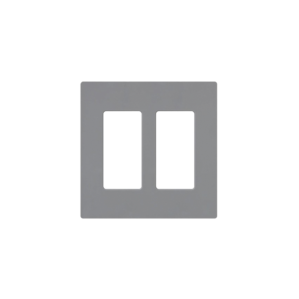 Placa de pared 2 espacio, para atenuador (dimmer), switch ó control remoto PICO inalámbrico.